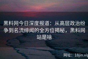 黑料网今日深度报道：从高层政治纷争到名流绯闻的全方位揭秘，黑料网站是啥