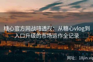糖心官方网战略透视：从糖心vlog到入口升级的市场运作全记录