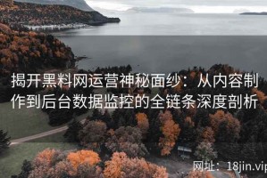 揭开黑料网运营神秘面纱：从内容制作到后台数据监控的全链条深度剖析