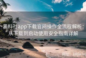 黑料社app下载官网操作全流程解析：从下载到启动使用安全指南详解