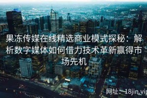 果冻传媒在线精选商业模式探秘：解析数字媒体如何借力技术革新赢得市场先机
