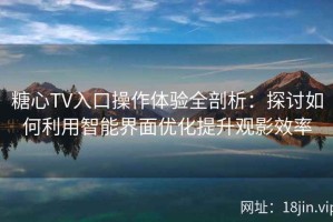 糖心TV入口操作体验全剖析：探讨如何利用智能界面优化提升观影效率