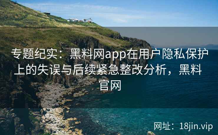 专题纪实:黑料网app在用户隐私保护上的失误与后续紧急整改分析,黑料 官网 专题纪实:黑料网app在用户隐私保护上的失误与后续紧急整改分析,黑料 官网